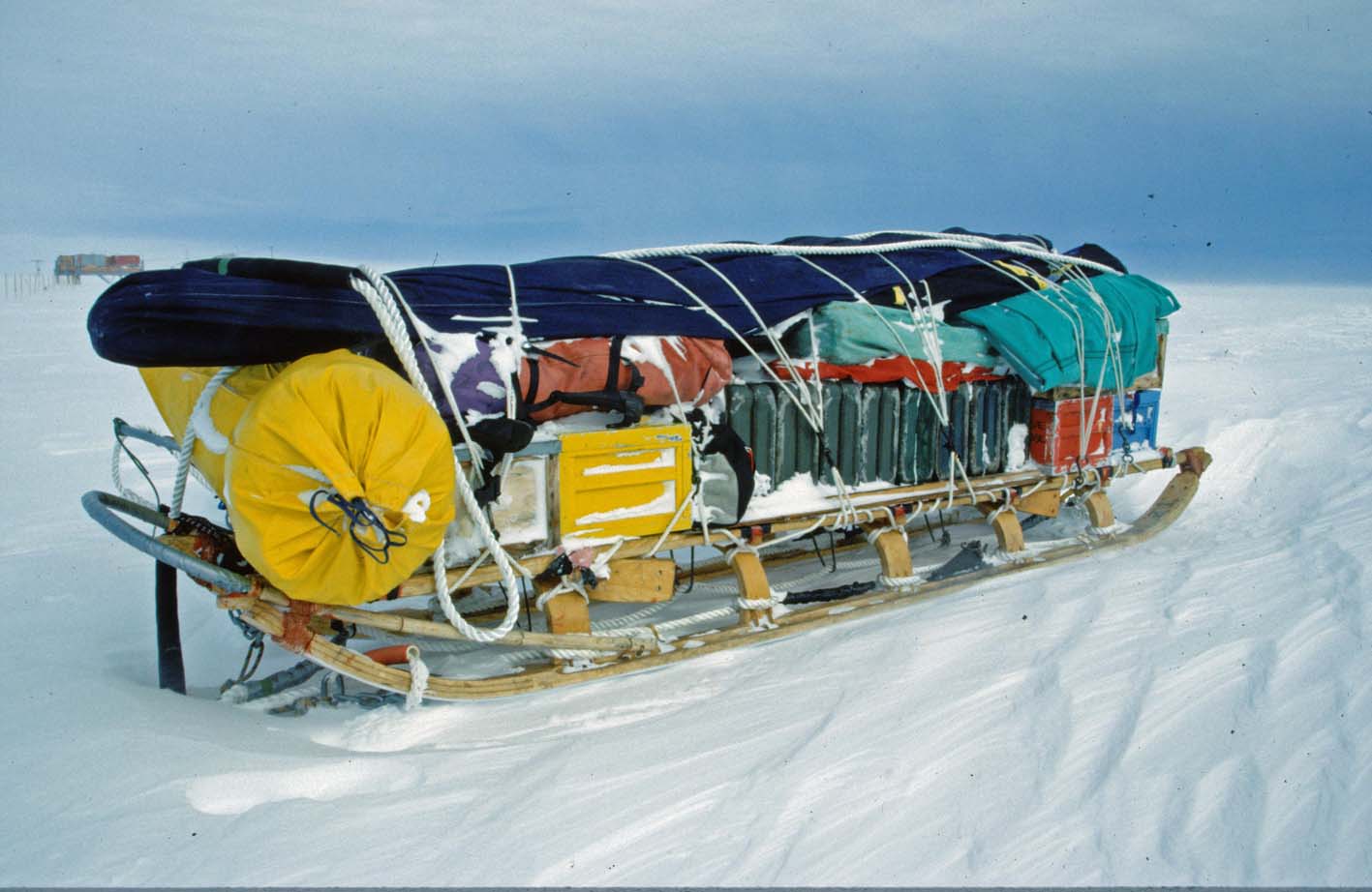A Nansen sledge packed for a field trip
