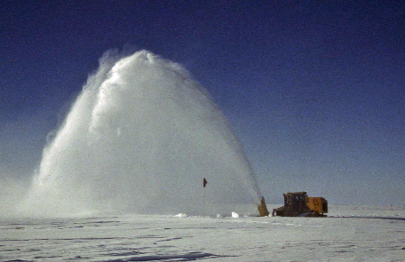 The Halley snow blower in action